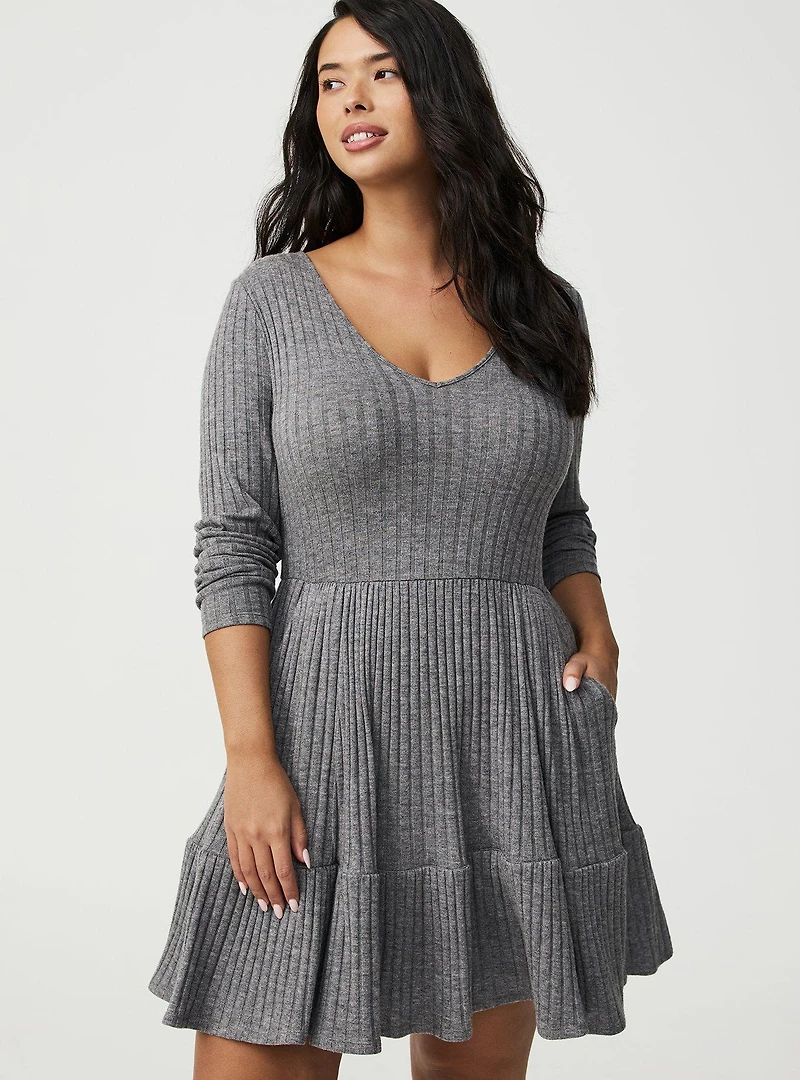 Hacci Tiered Mini Dress