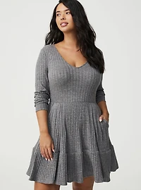 Hacci Tiered Mini Dress