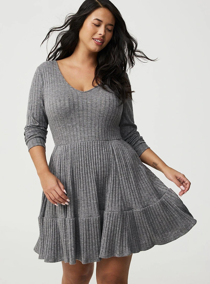 Hacci Tiered Mini Dress
