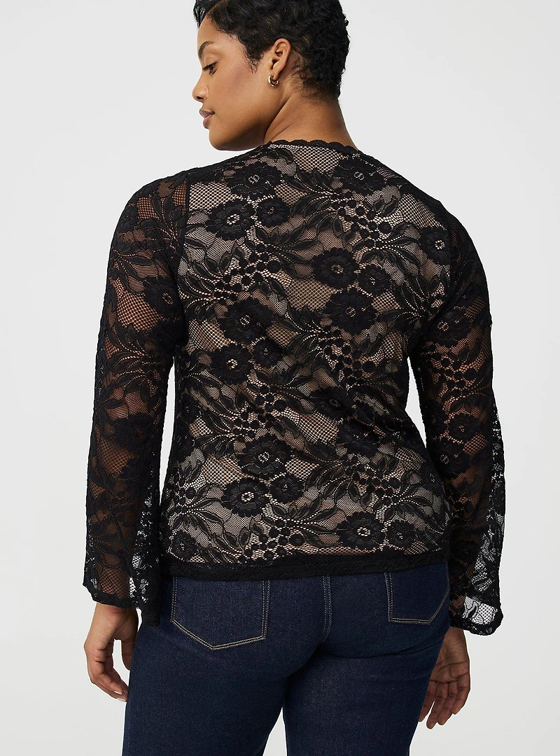 Keyhole Lace Top
