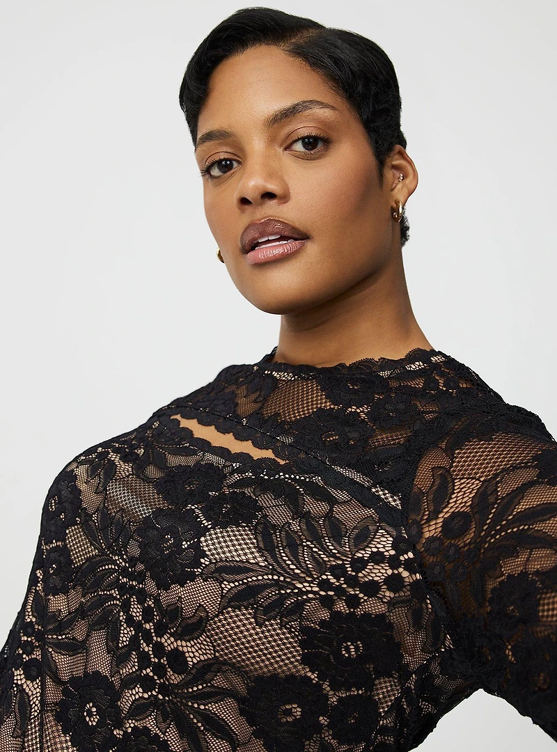 Keyhole Lace Top