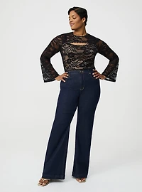 Keyhole Lace Top