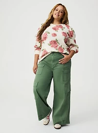 Cozy Fleece Pleated Sweatshirt