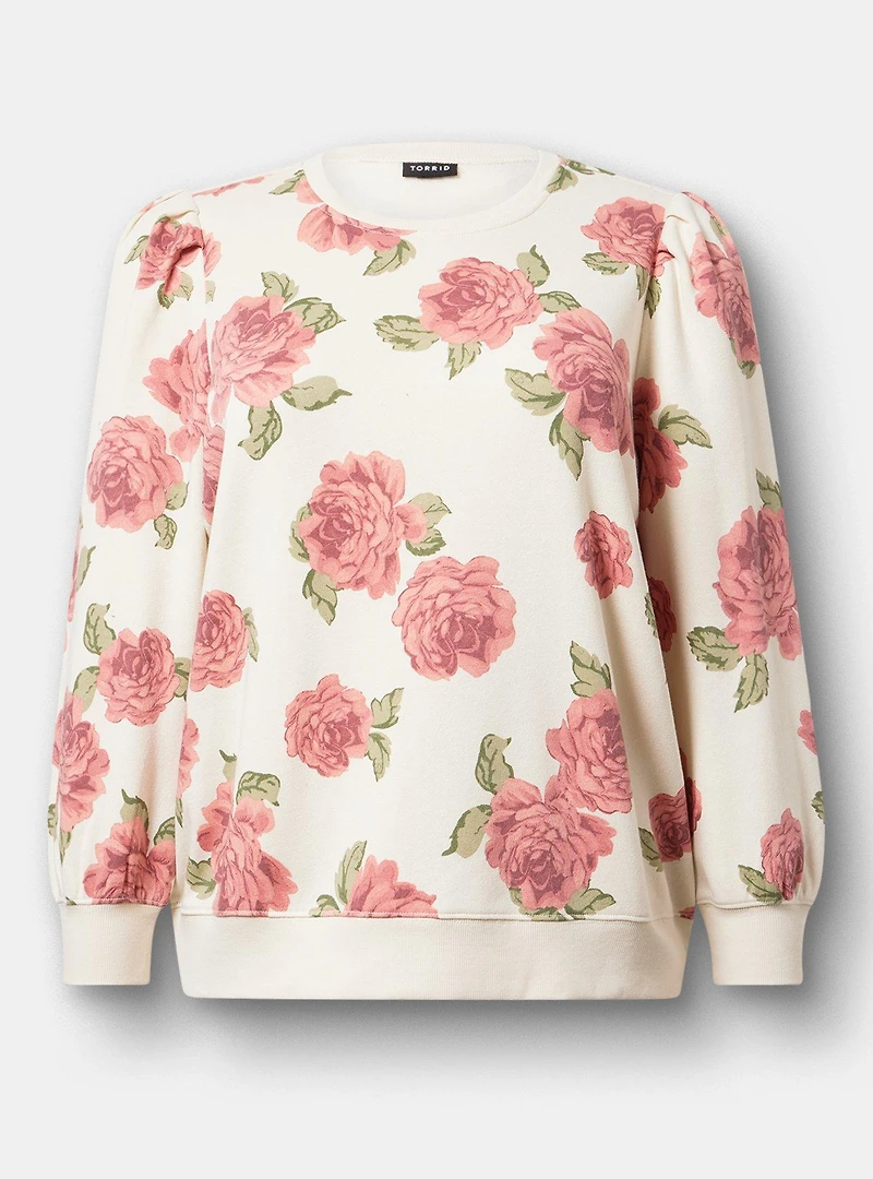 Cozy Fleece Pleated Sweatshirt