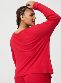 Rib Hacci Off the Shoulder Lounge Top