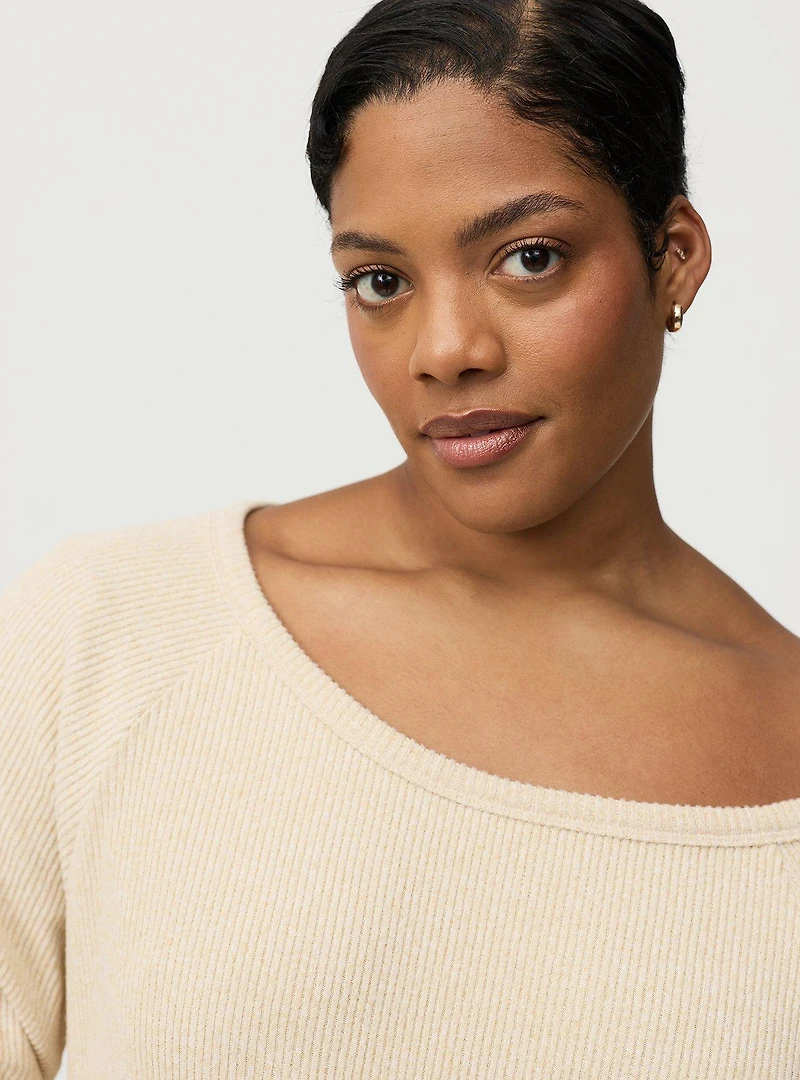 Rib Hacci Off-The-Shoulder Lounge Top