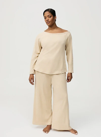 Rib Hacci Off-The-Shoulder Lounge Top