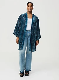 Burnout Velvet Kimono
