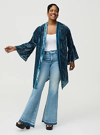 Burnout Velvet Kimono