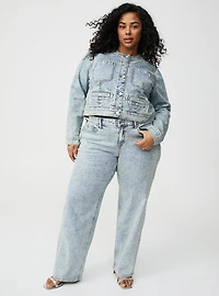 Glitter Coated Trucker Jacket