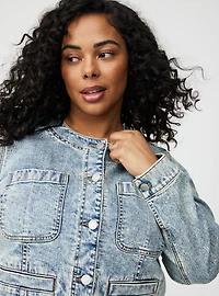 Glitter Coated Trucker Jacket