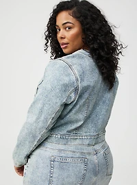 Glitter Coated Trucker Jacket