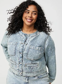 Glitter Coated Trucker Jacket