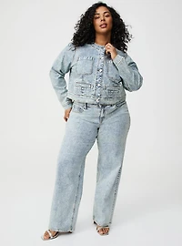 Glitter Coated Trucker Jacket