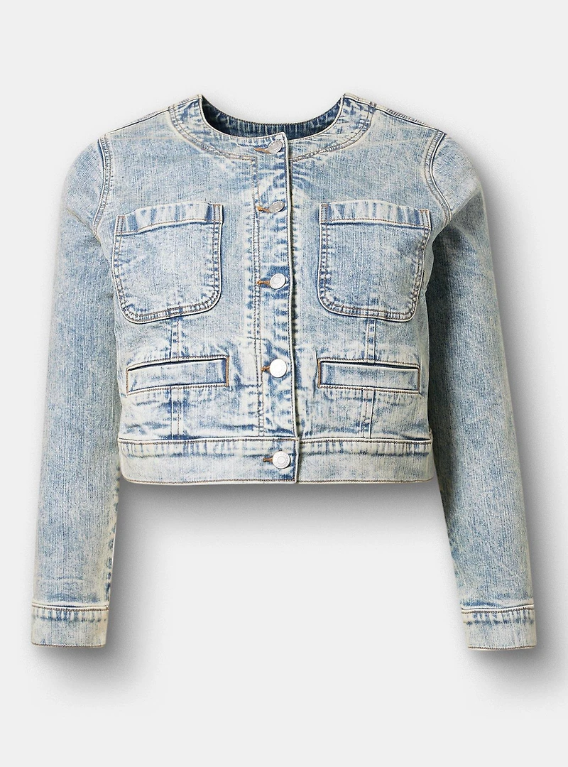 Glitter Coated Trucker Jacket