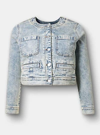 Glitter Coated Trucker Jacket