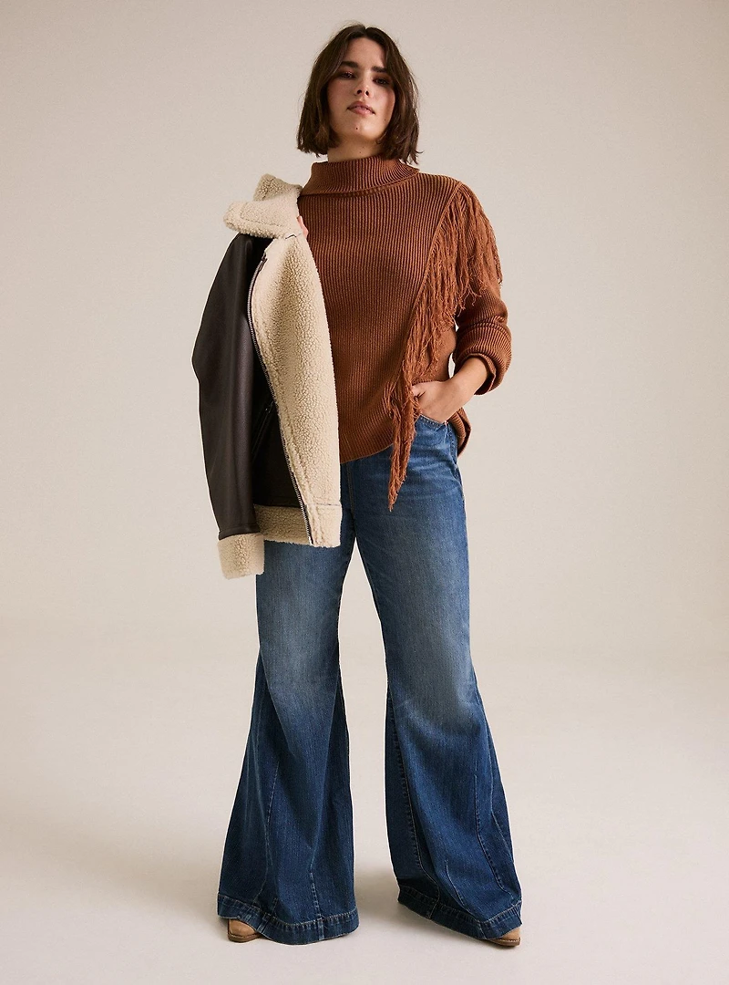 Festi Fringe Turtleneck Sweater