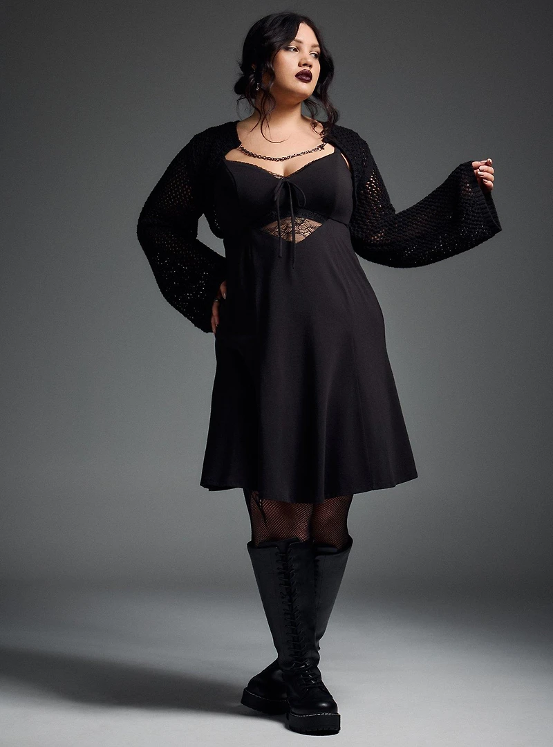 Nightfall Chain Detail Ultra-Crop Shrug