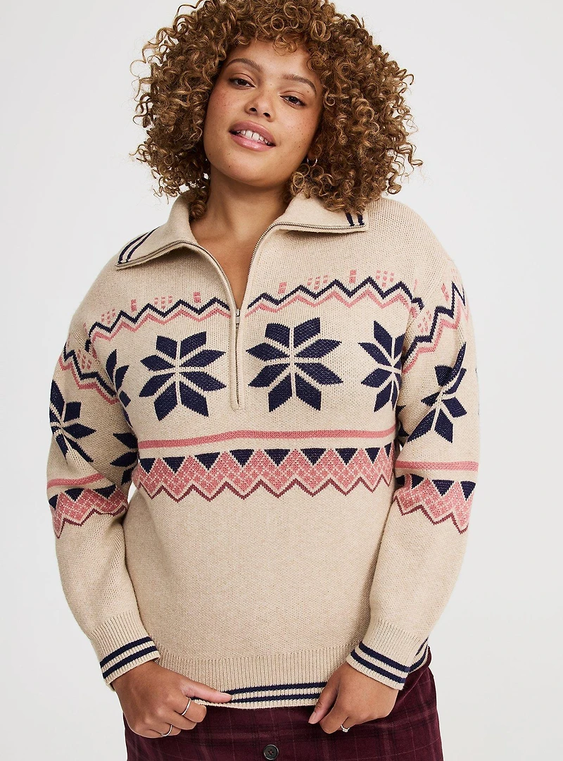Half Zip Pullover Sweater