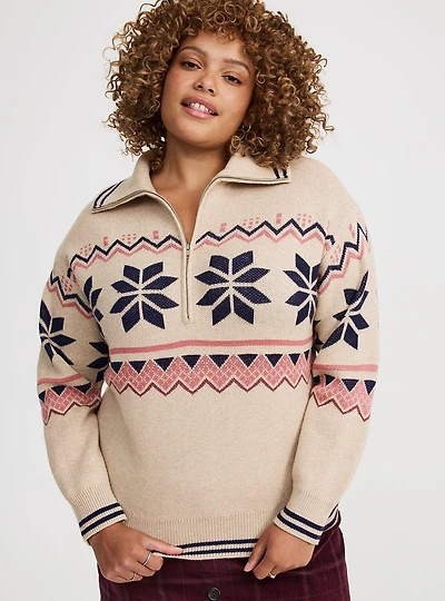 Half Zip Pullover Sweater