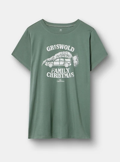 Christmas Vacation Cotton Jersey Crew Tee