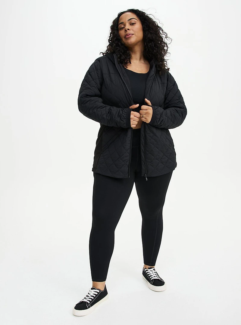 Quilted Zip Active Puffer