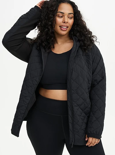 Quilted Zip Active Puffer