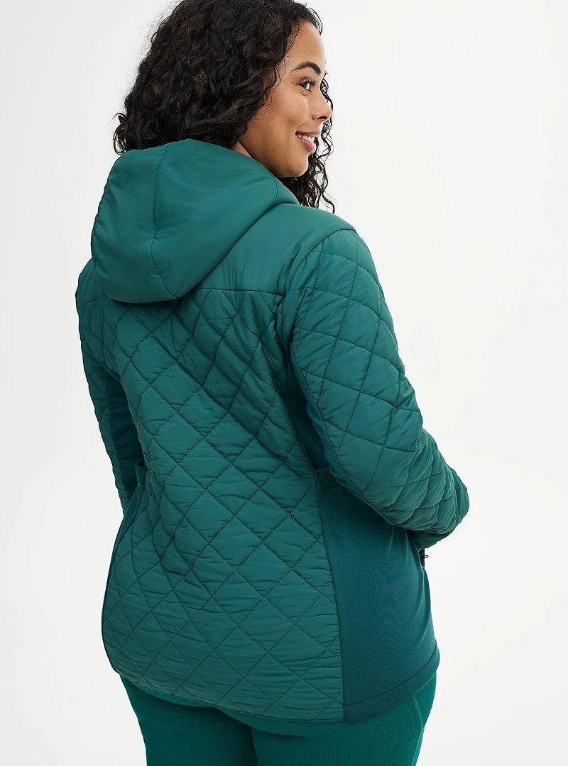 Quilted Zip Active Puffer