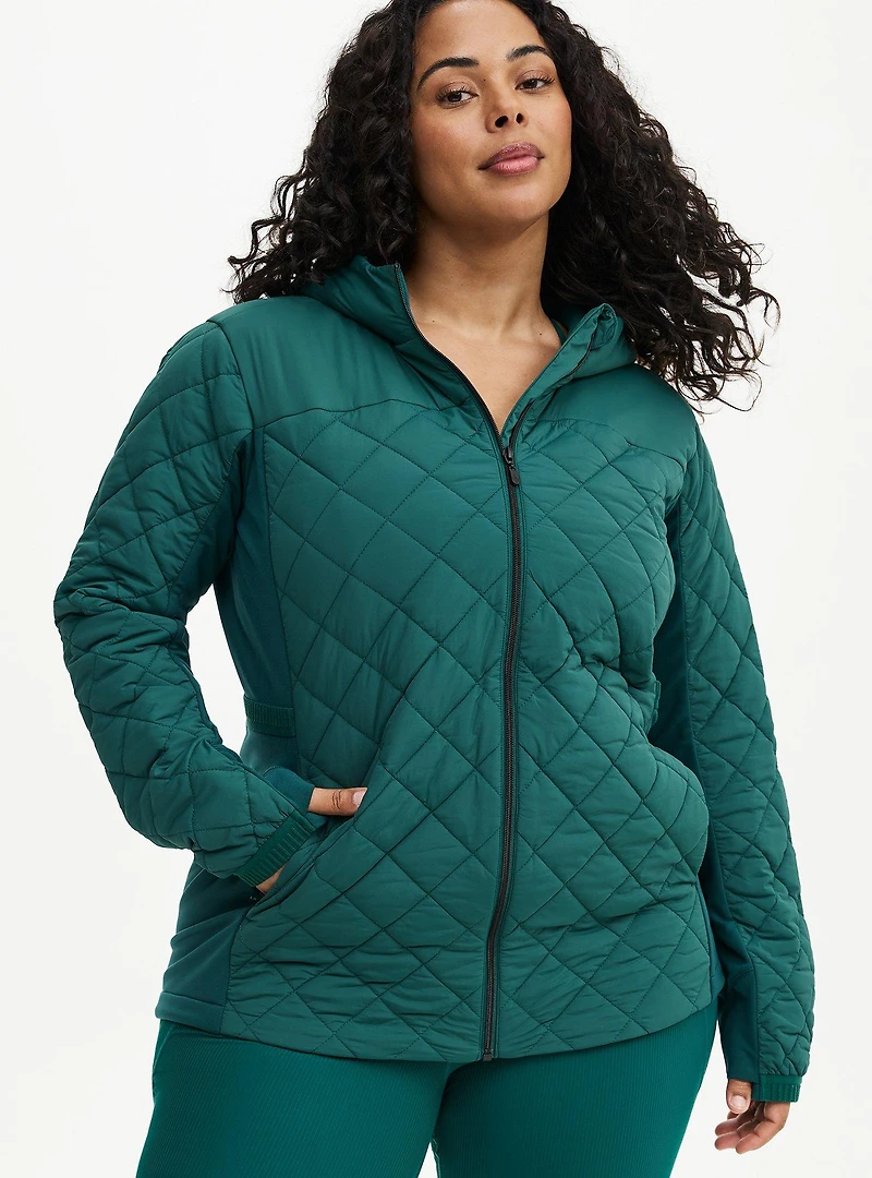 Quilted Zip Active Puffer