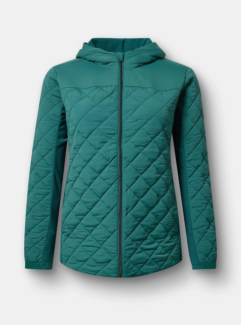 Quilted Zip Active Puffer