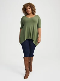 Cotton Modal Rib Fit & Flare Tunic