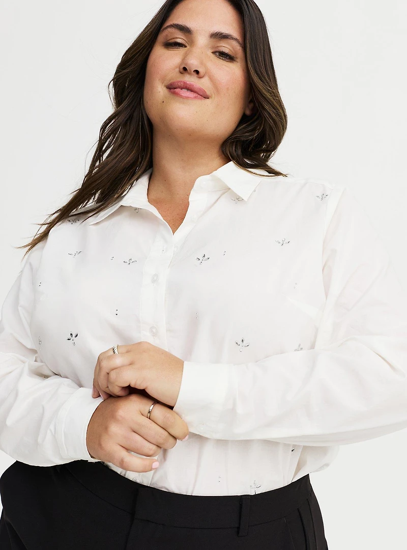 Lizzie Embellished Button-Up Shirt