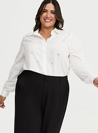 Lizzie Embellished Button-Up Shirt