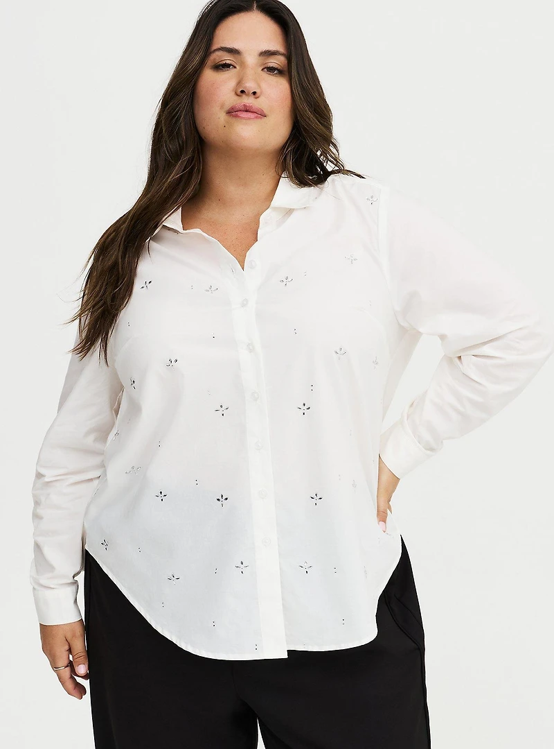 Lizzie Embellished Button-Up Shirt