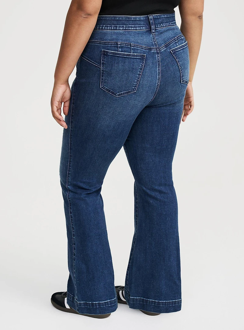 Bombshell High-Rise Rhinestone Flare Jean