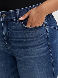 Bombshell High-Rise Rhinestone Flare Jean
