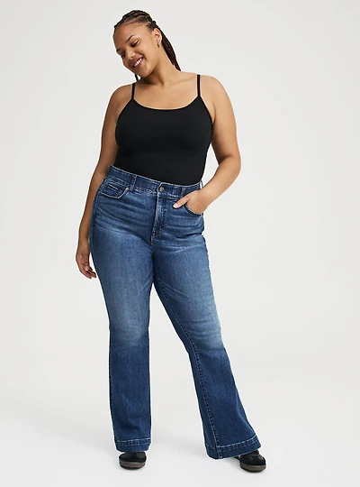 Bombshell High-Rise Rhinestone Flare Jean