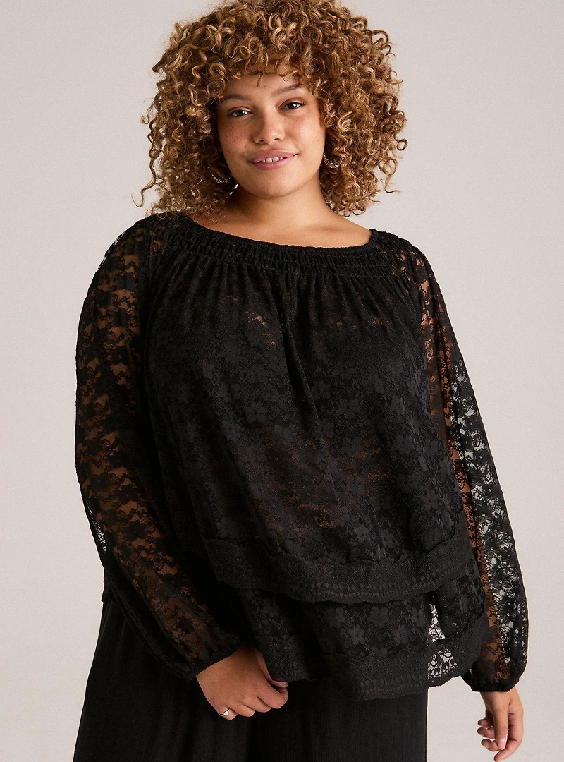 Festi Off-Shoulder Lace Top