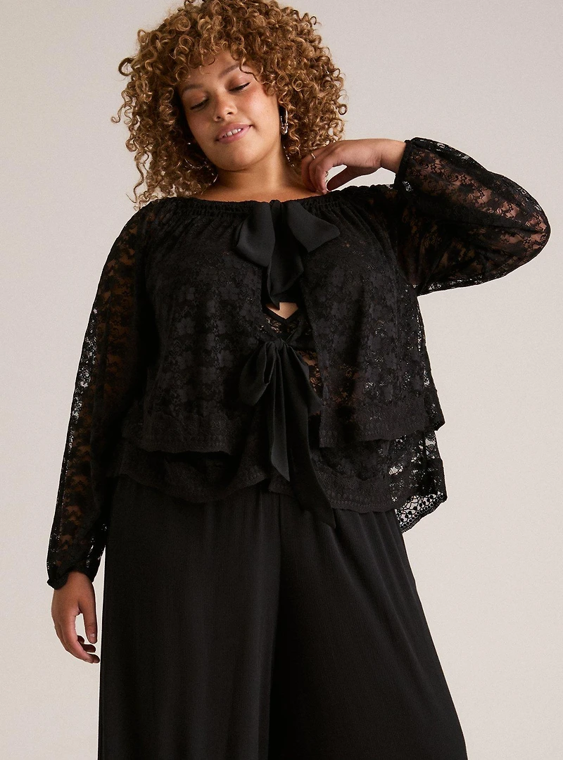 Festi Off-Shoulder Lace Top