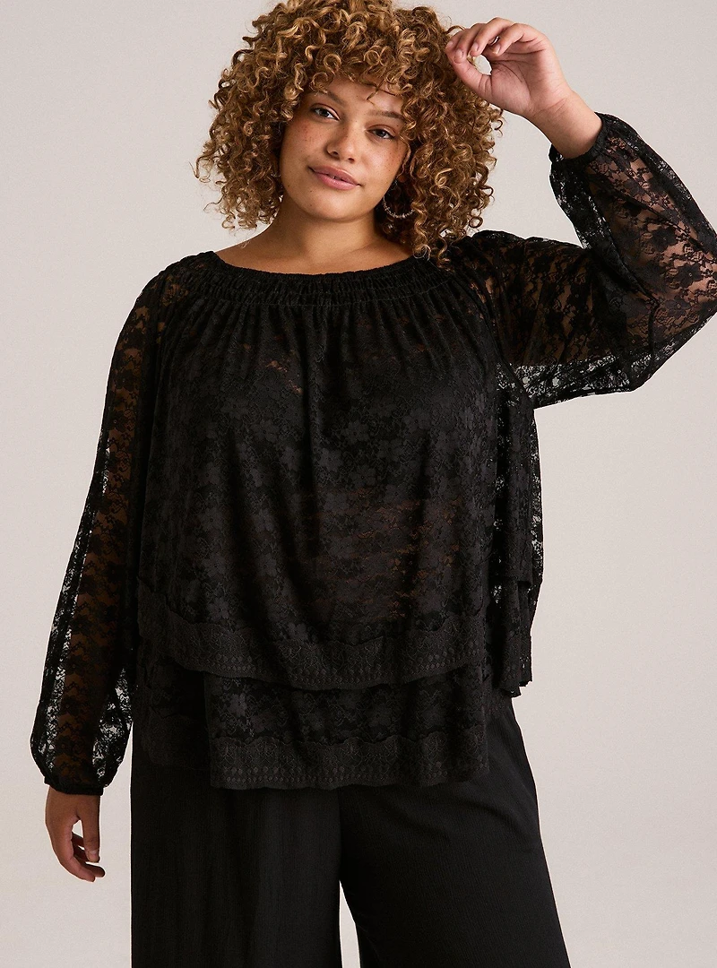 Festi Off-Shoulder Lace Top