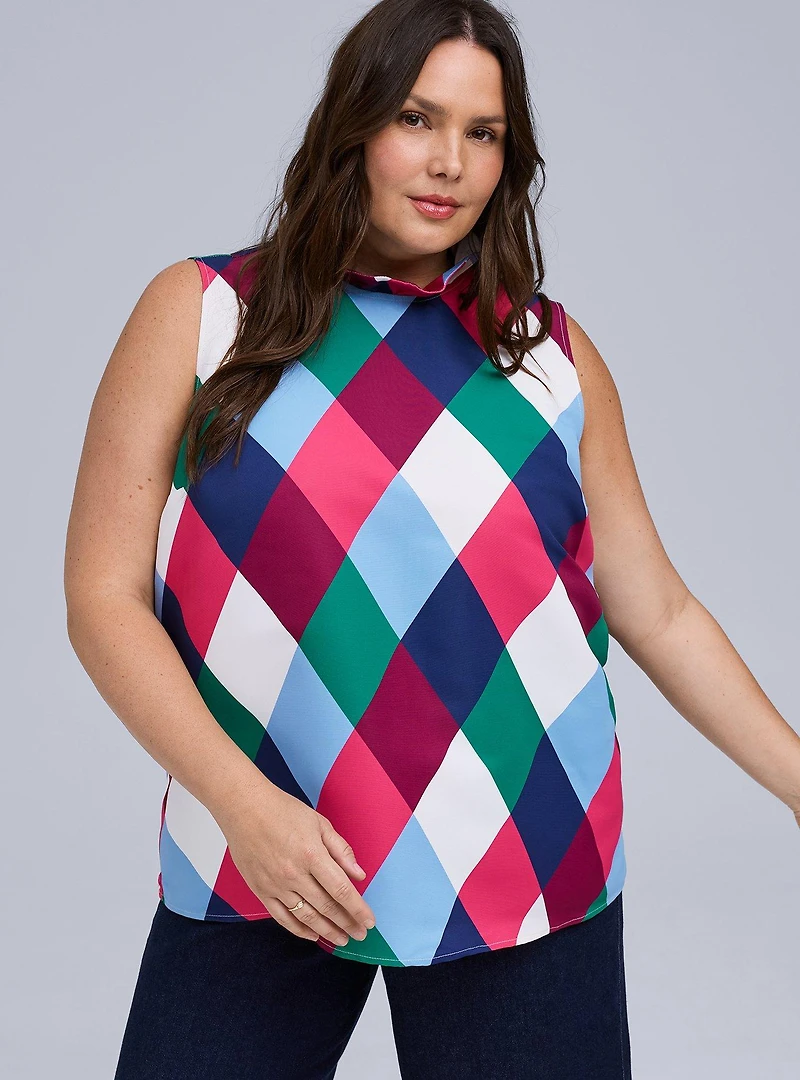 Belle Isle Ruffle Neck Bow Back Blouse