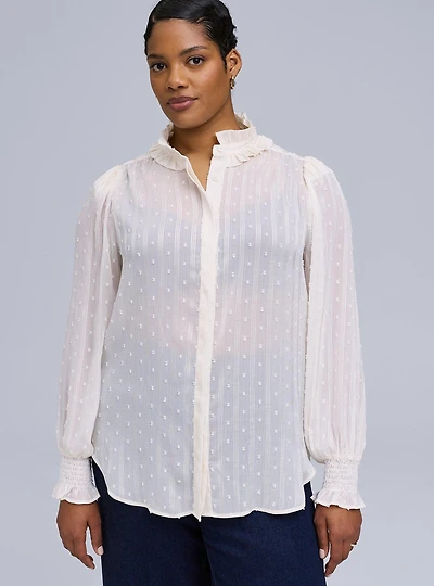 Belle Isle Ruffle Neck Blouse