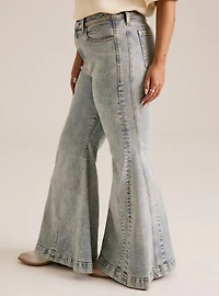 Festi Sky High Super Flare Jeans with Glitter