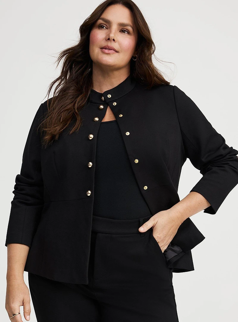 Ponte Peplum Jacket