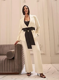 Studio Twill Classic Suit Jacket with Bow