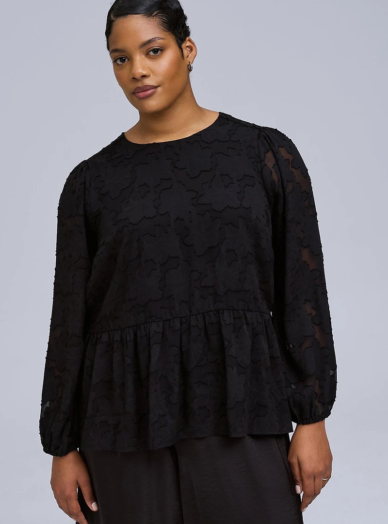 Belle Isle Peplum Pullover Top