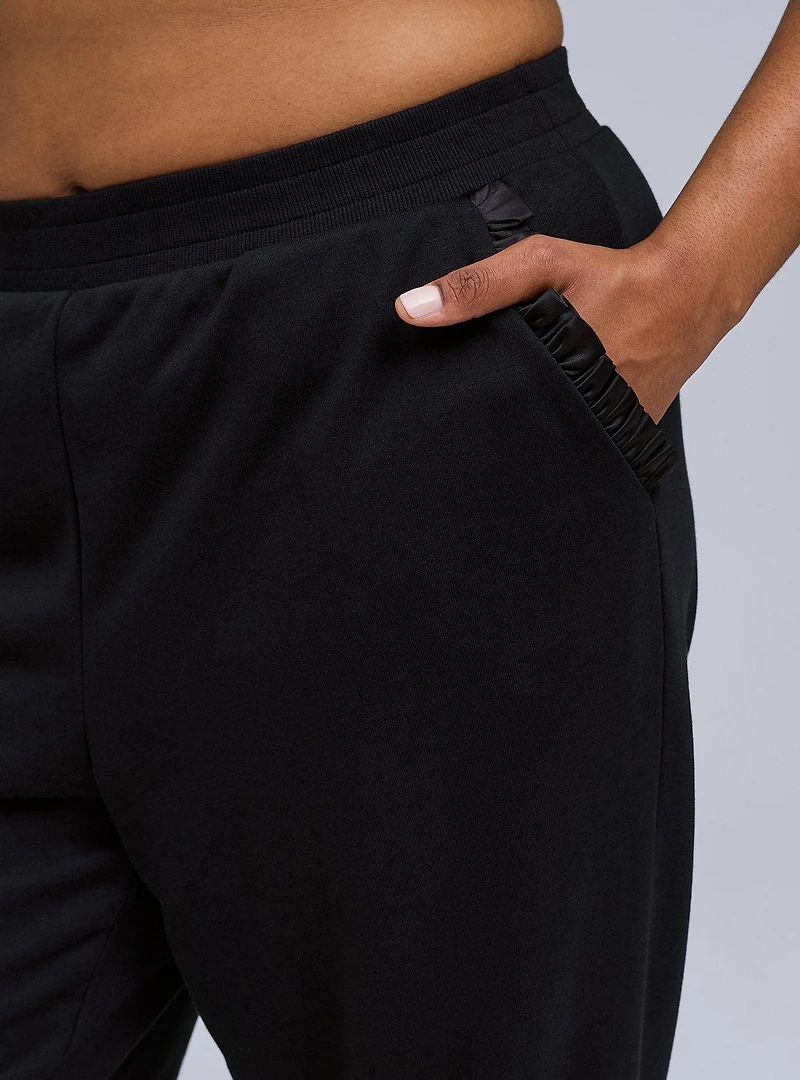 Belle Isle Satin Ruffle Jogger