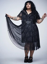 Nightfall Tiered Mesh Midi Dress