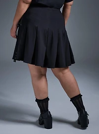 Nightfall Pleated Metal Detail Mini Skirt