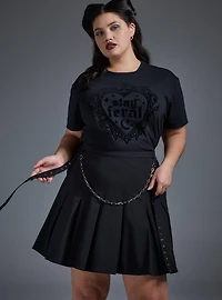 Nightfall Pleated Metal Detail Mini Skirt